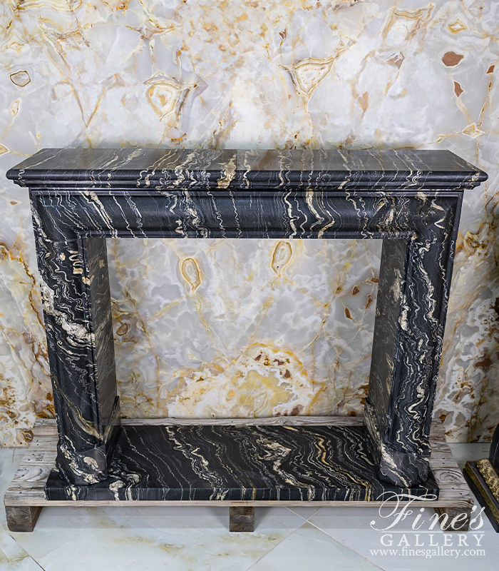 Marble Fireplaces  - Bolection Style Mantel With Shelf In Tropical Storm Quartz - MFP-2615